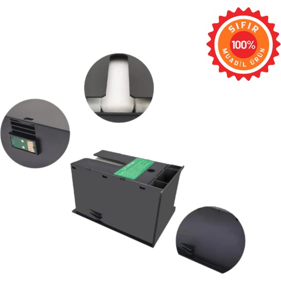 Drl Epson Uyumlu T6711 (C13T671100) Bakım Kutusu - Atık Mürekkep Ünitesi (Çipli) - Workforce WF-3620 WF-7610 WF-7710 Serileri Için