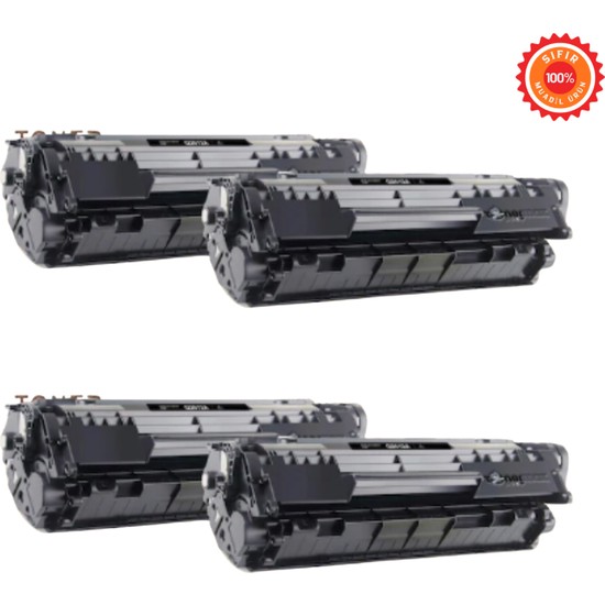 Drl Premium [Q2612A / 12A] Muadil Toner 4 Lü Set - Hp Laserjet 1010 1018 1020 1022 M1005 3050 Uyumlu