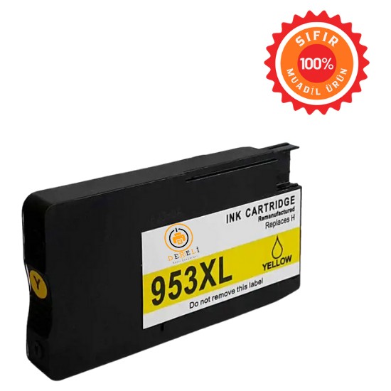 Drl Hp 953XL Sarı (Yellow) Muadil Kartuş Yüksek Kapasite - Officejet Pro 7740 8210 8710 8720 F6U14AE